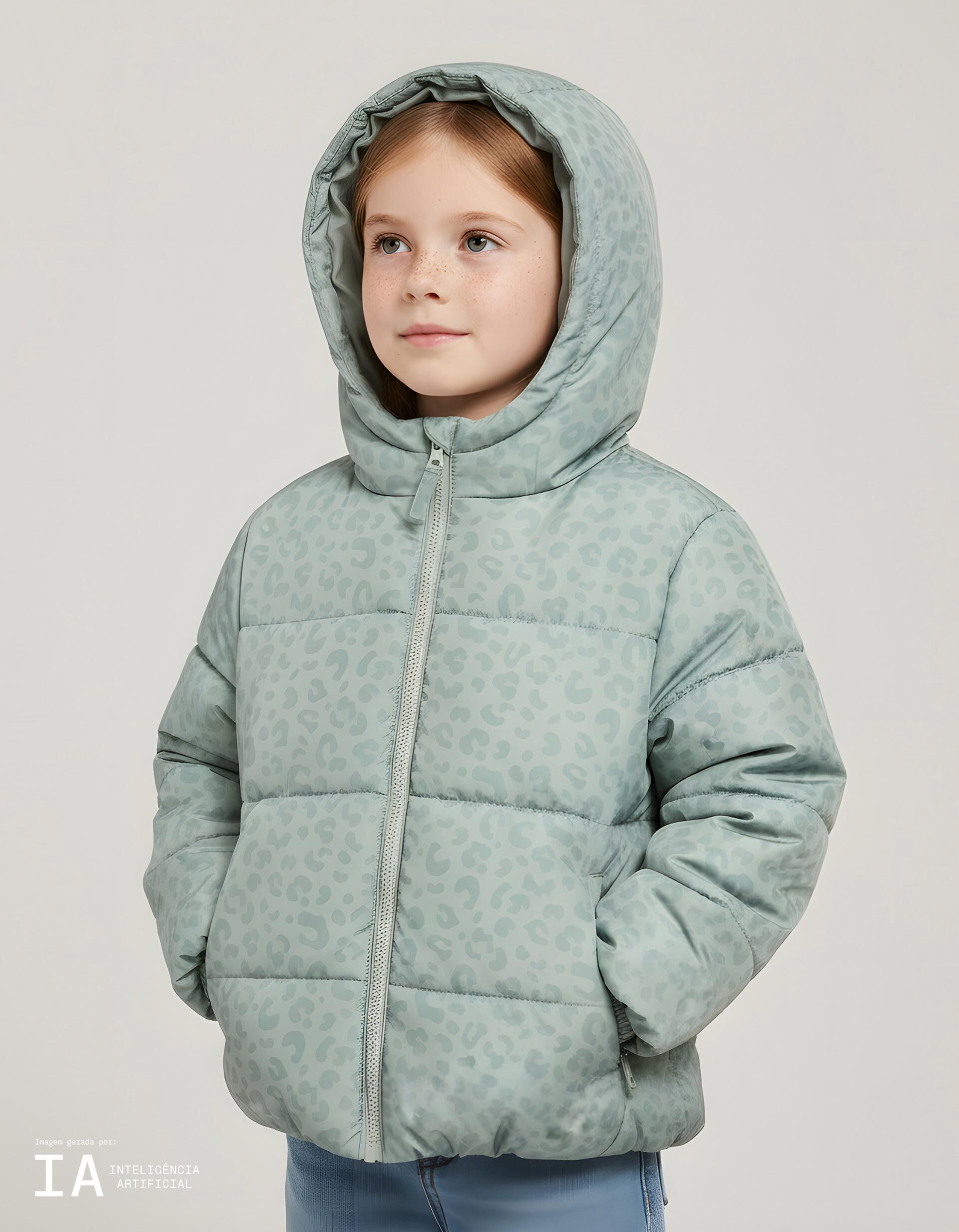 Comprar Online Casaco Acolchoado Capuz, Menina, Verde