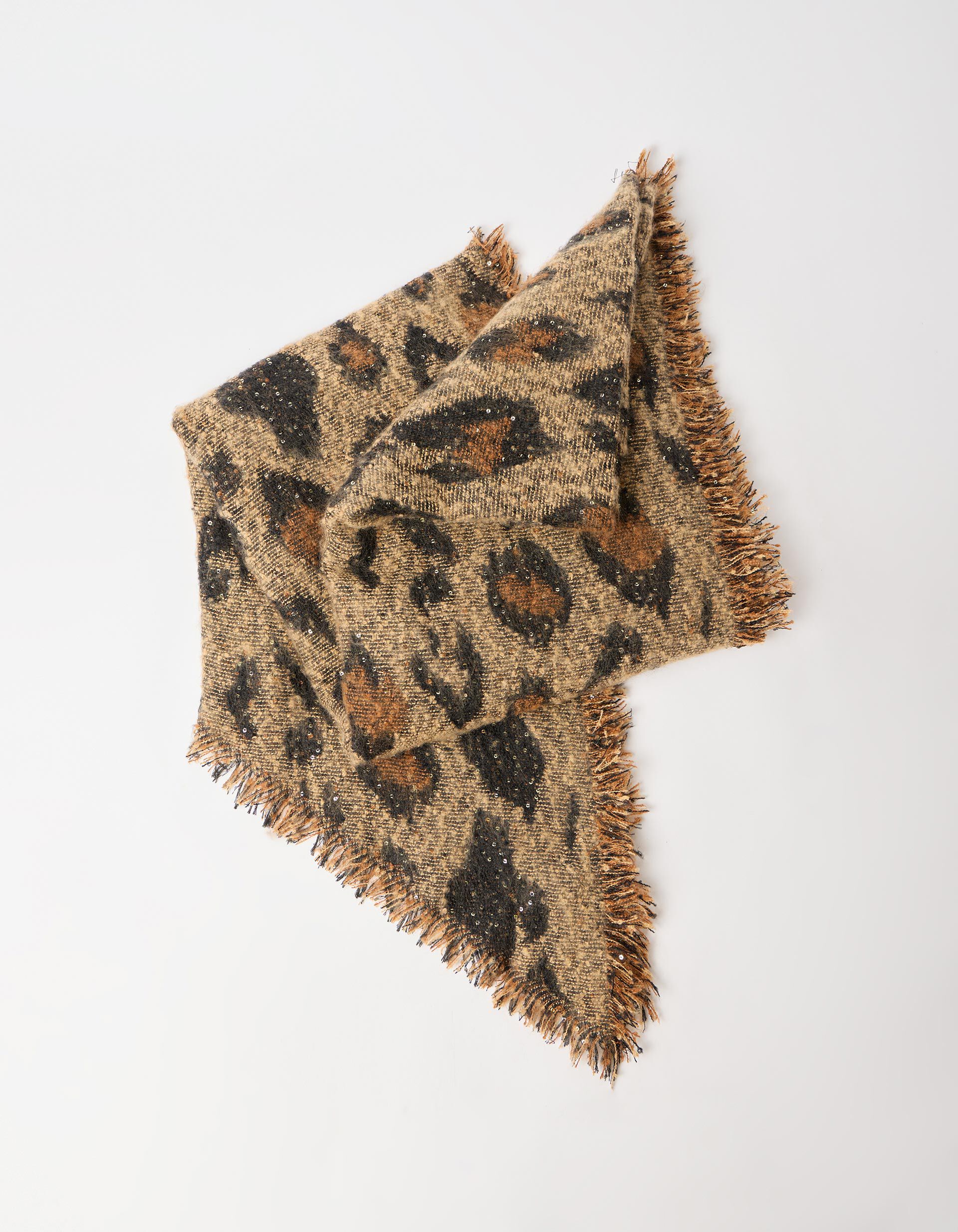 Comprar Online Cachecol Animal Print, Mulher, Bege