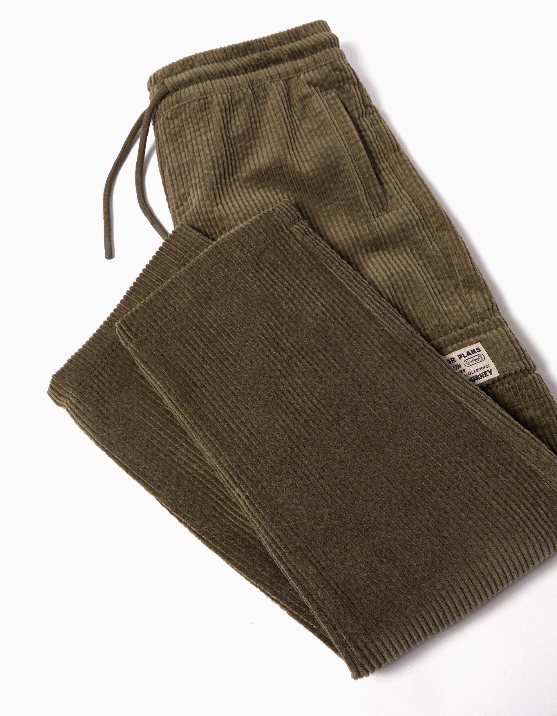 Comprar Online Cal&ccedil;as Cargo de Bombazine, Menino, Verde Escuro 