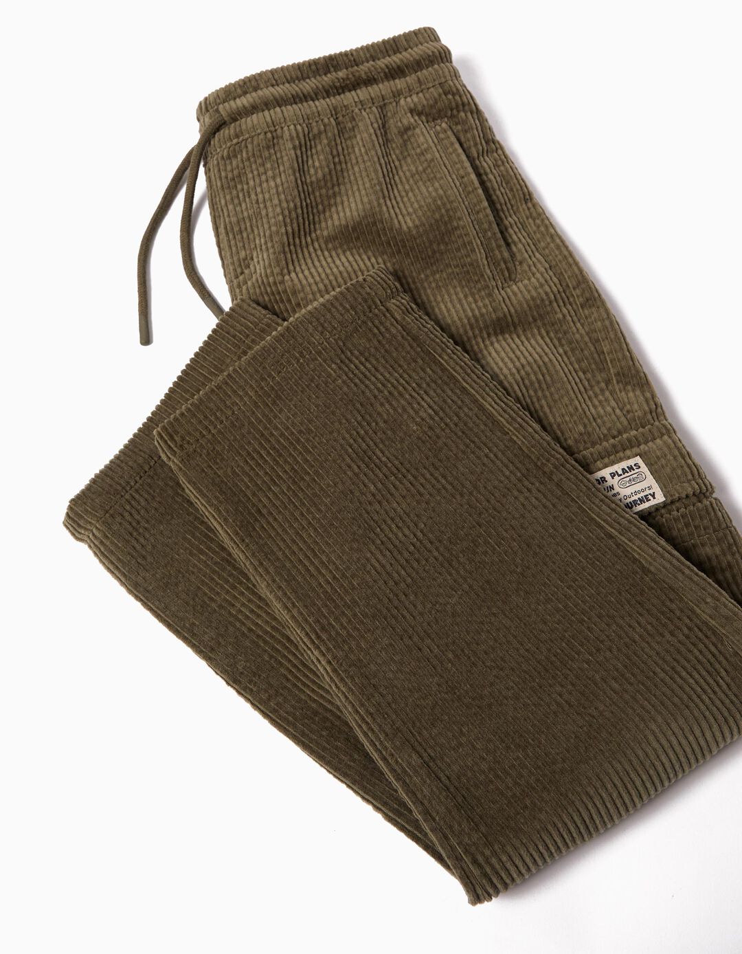Calças Cargo de Bombazine, Menino, Verde Escuro 