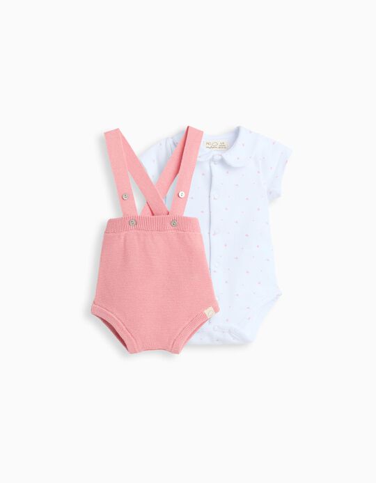 Comprar Online Conjunto Body e Macac&atilde;o, Rec&eacute;m-Nascido, Rosa Claro