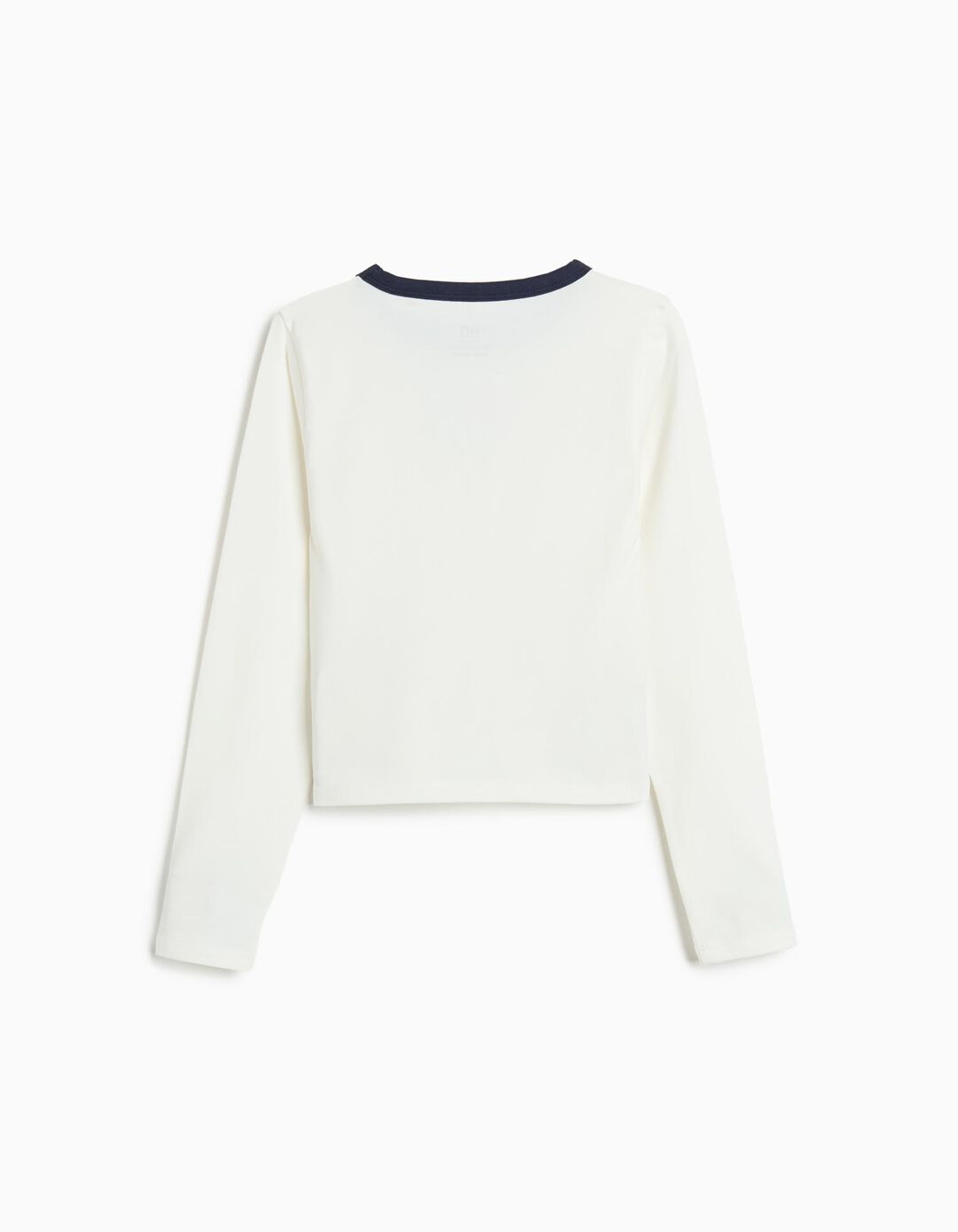 T-shirt de Manga Comprida, Menina, Branco