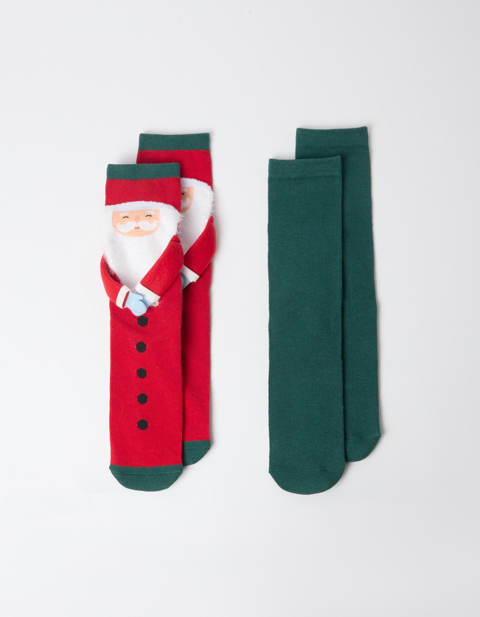 Comprar Online Pack 2 Pares De Meias De Natal, Homem, Vermelho Escuro