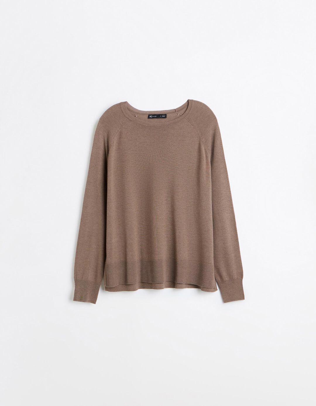 Sweater De Manga Comprida, Mulher, Castanho Claro