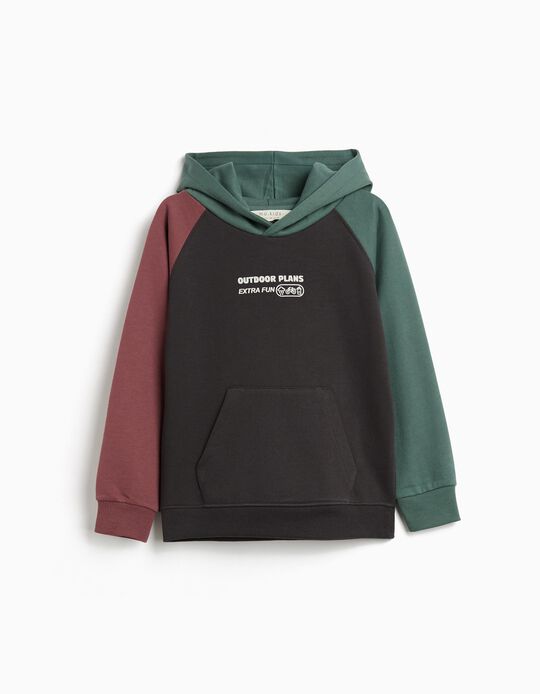 Comprar Online Sweatshirt de Felpa Capuz, Menino, Cinzento Escuro