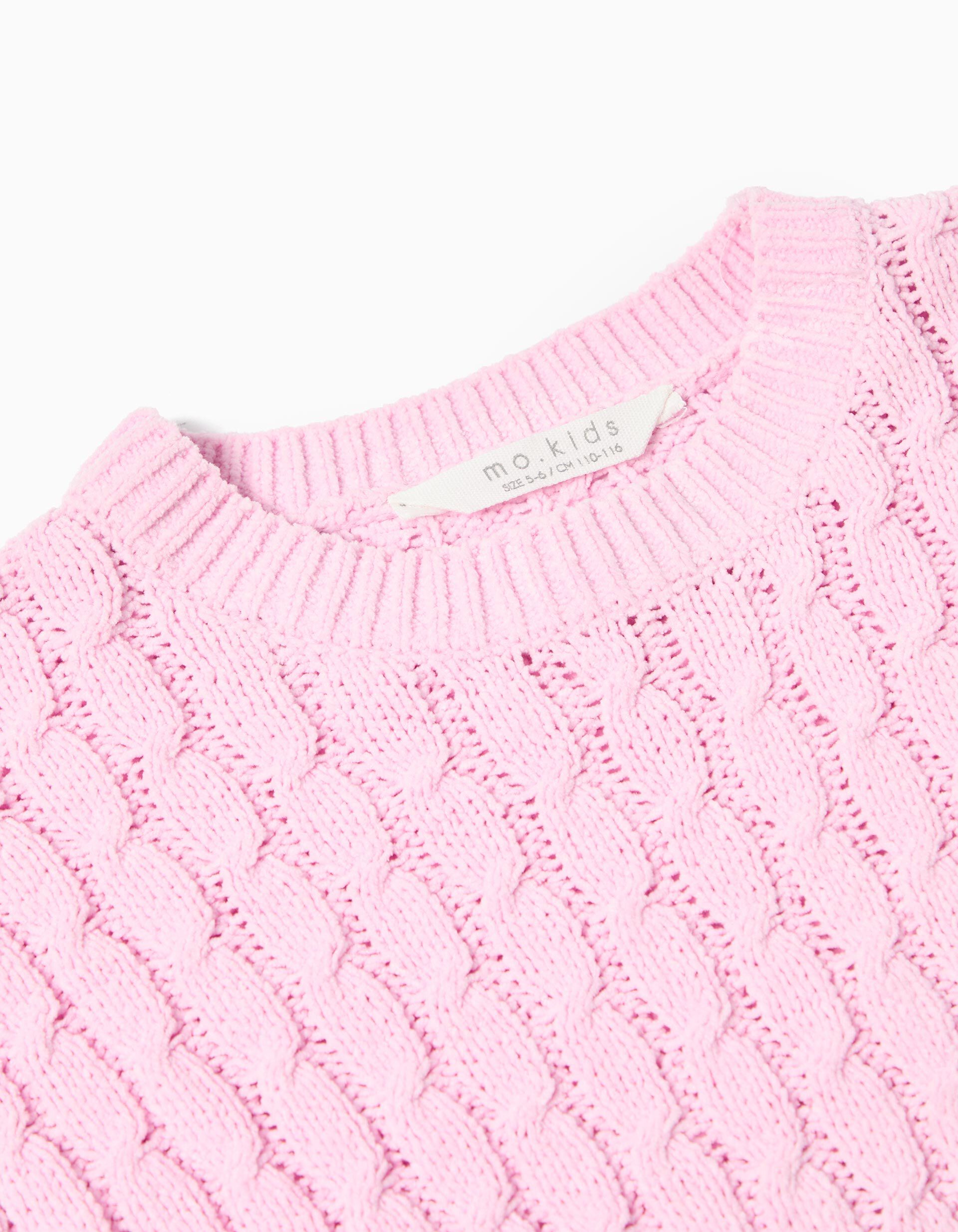 Comprar Online Camisola de Malha, Menina, Rosa Claro