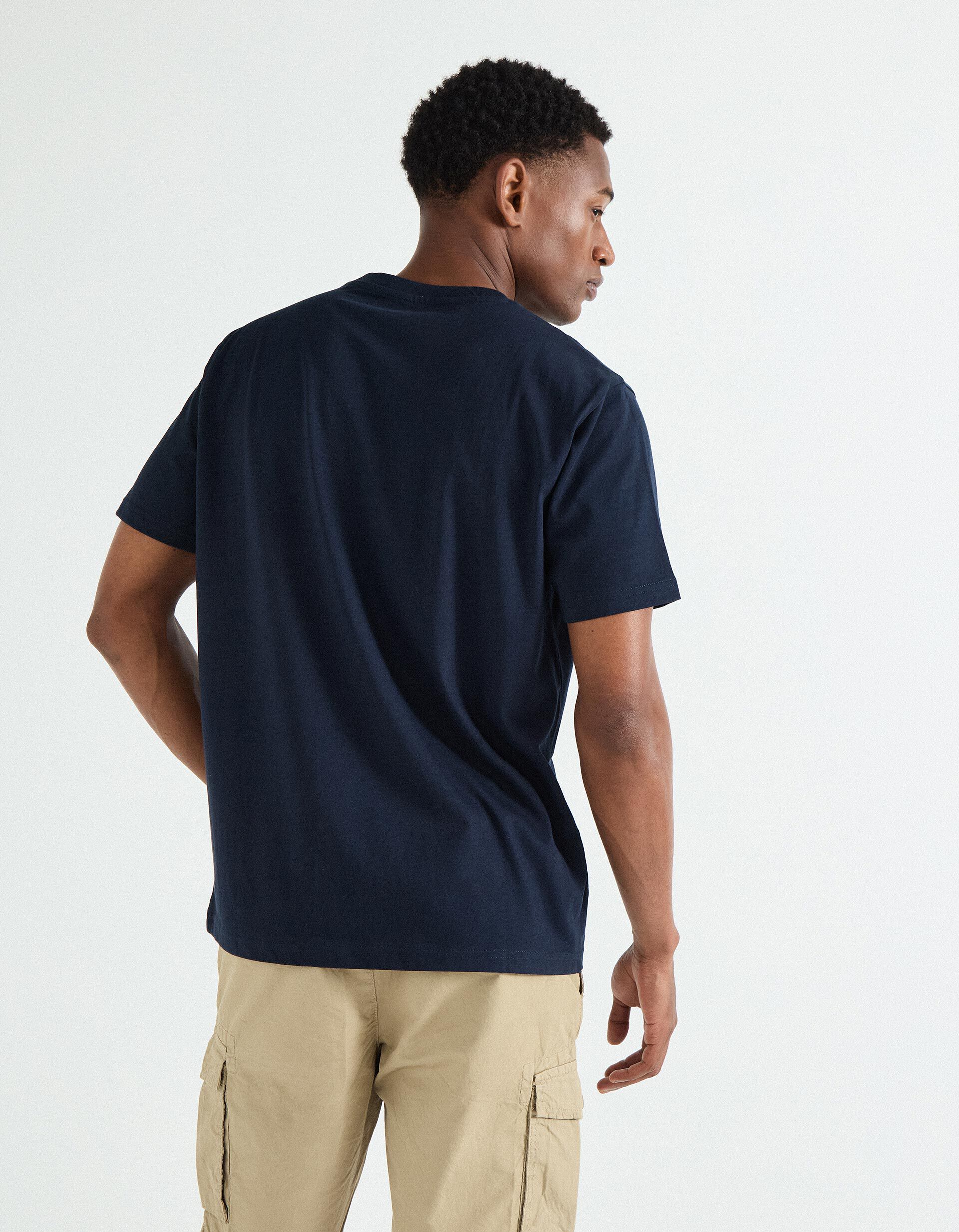 Comprar Online T-shirt Jersey Print, Homem, Azul Escuro