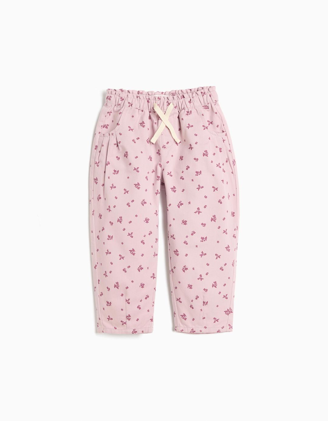Cal&ccedil;as Paperbag Estampadas, Menina, Rosa Claro