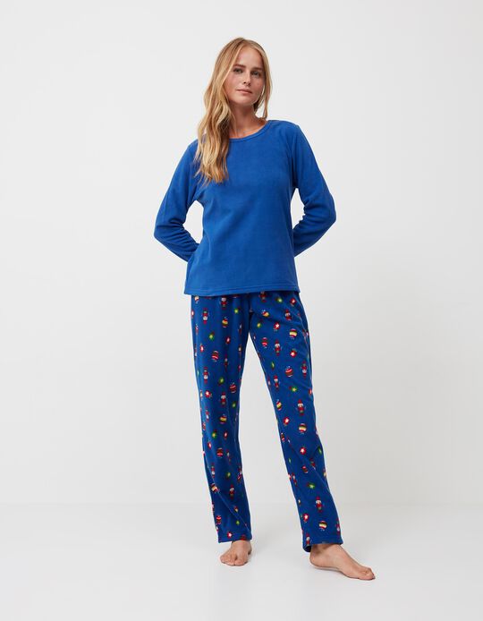 Pijama 'Natal', Mulher, Azul