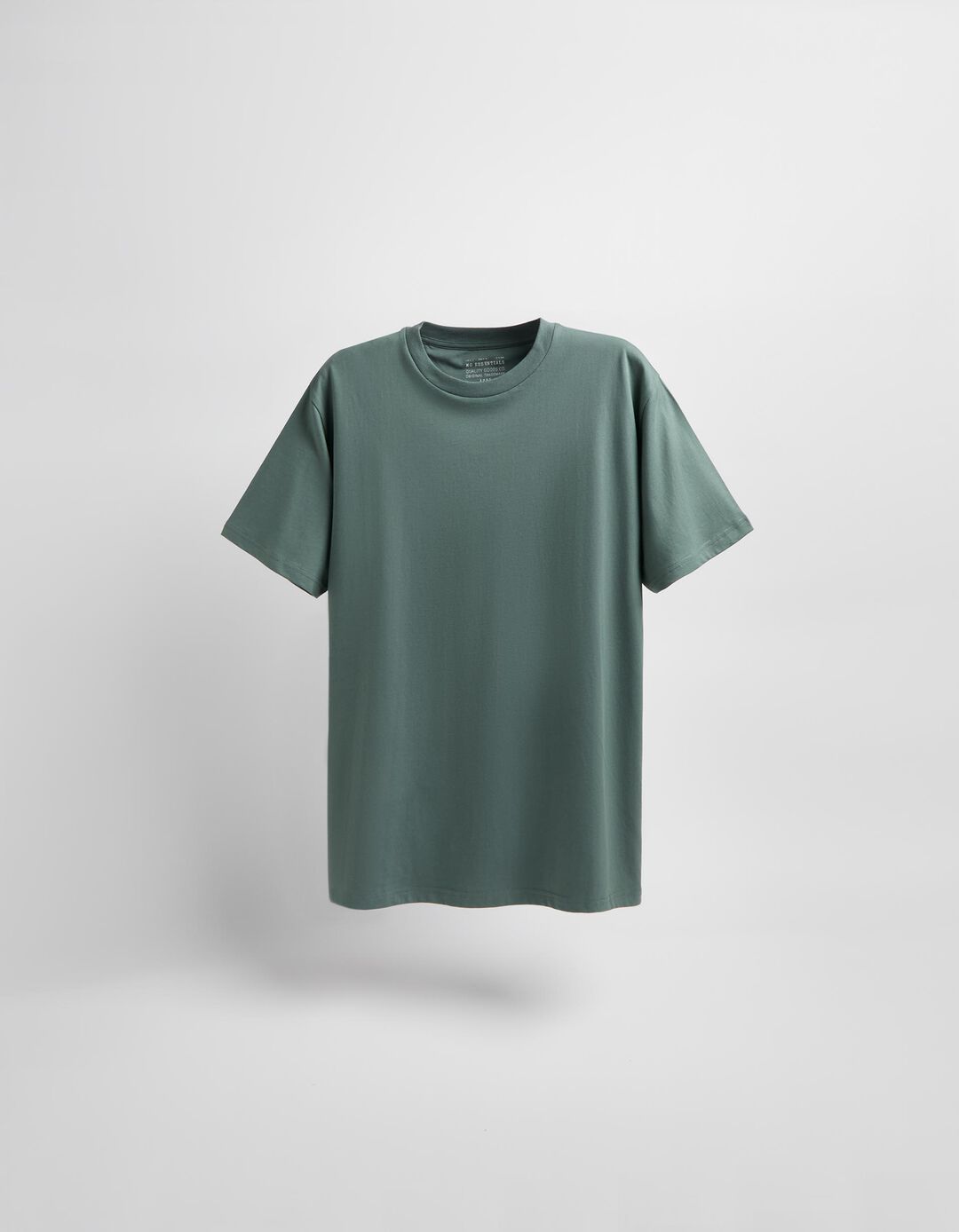 T-shirt Decote Redondo, Homem, Verde Escuro
