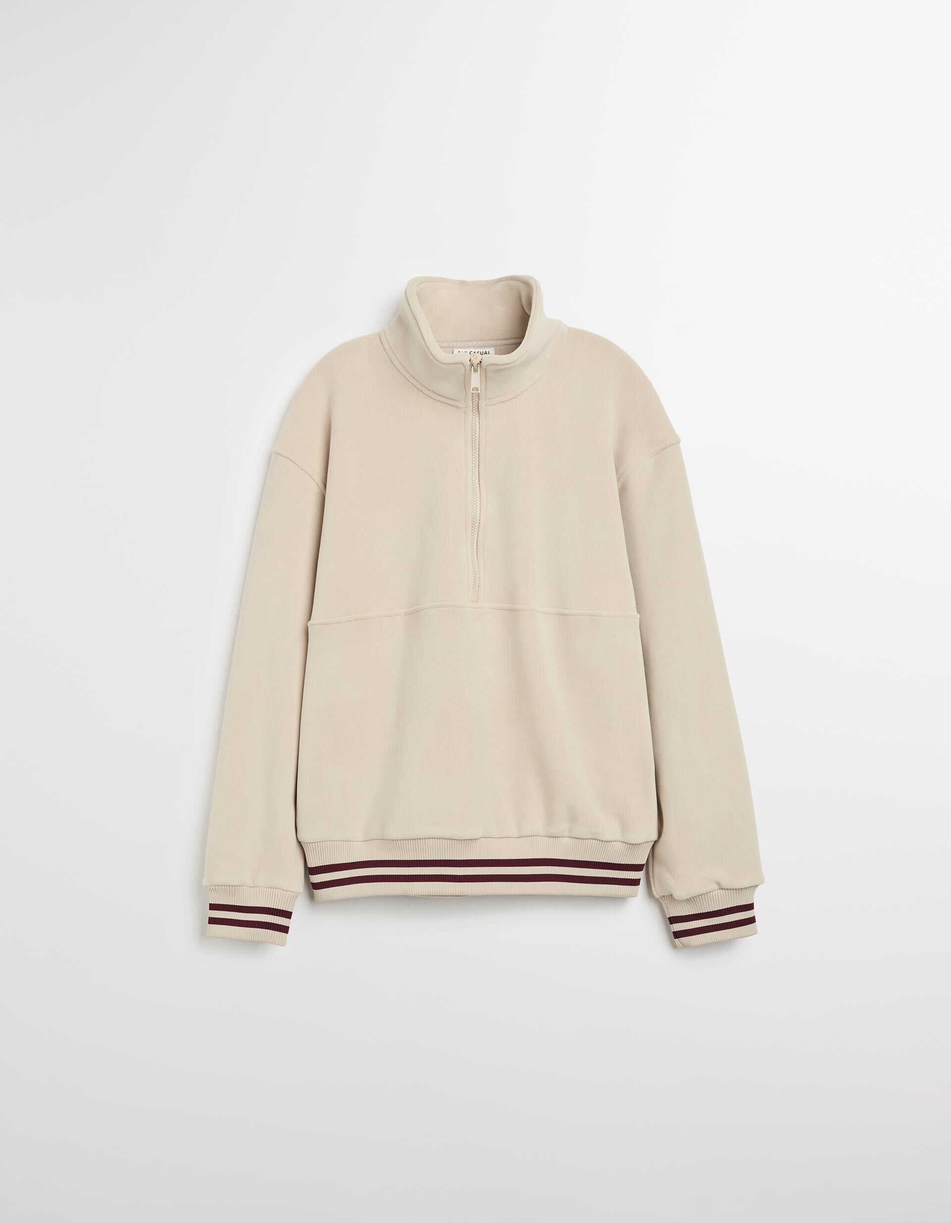 Comprar Online Camisola Polar com Fecho, Homem, Cinzento Claro