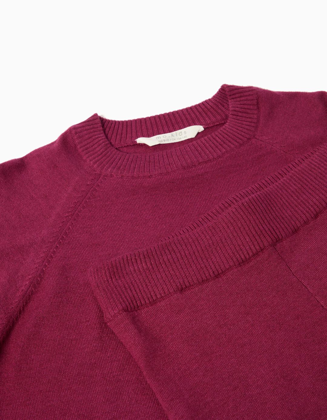 Conjunto de Malha, Menina, Vermelho Escuro