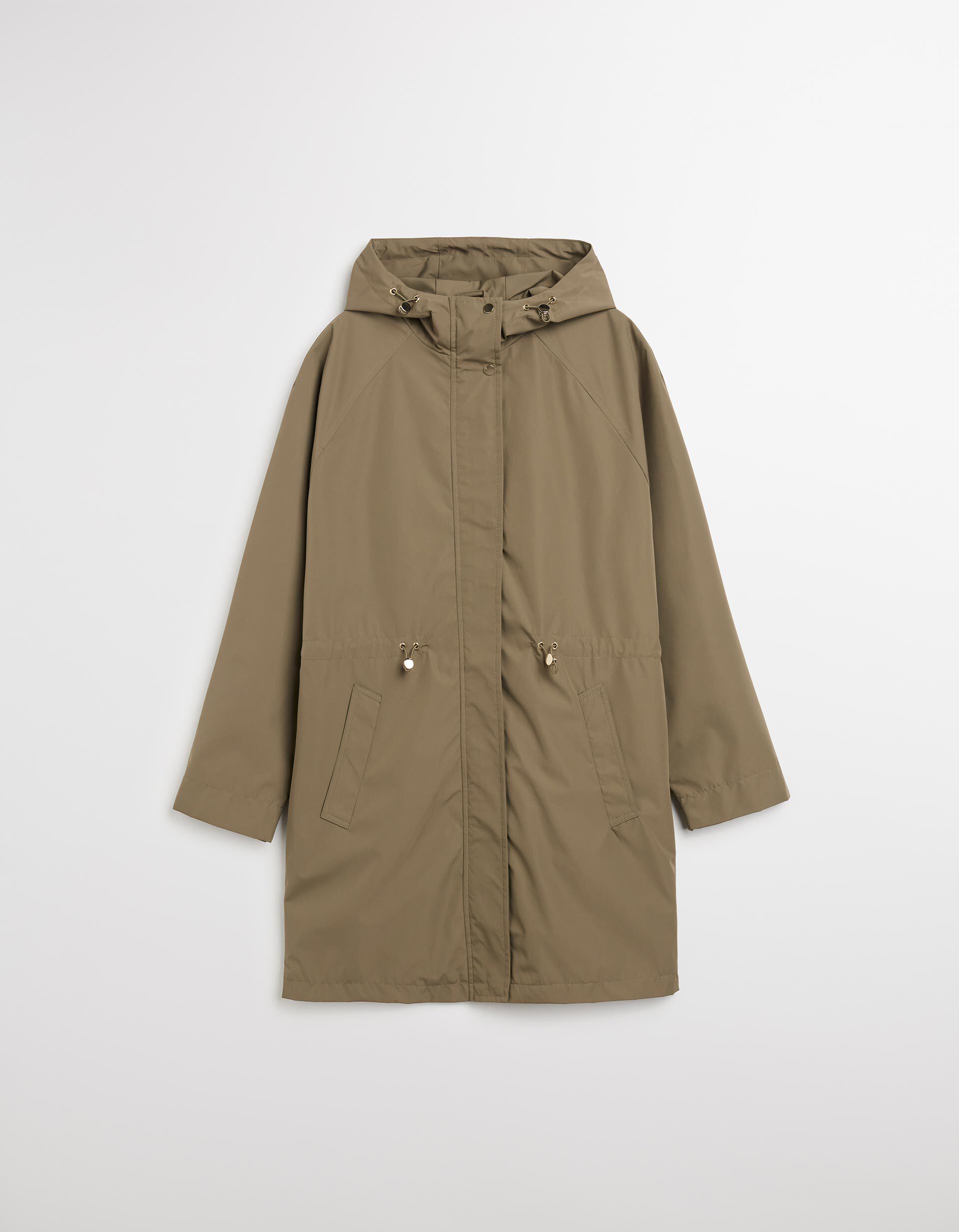 Comprar Online Parka Comprida com Capuz, Mulher, Verde