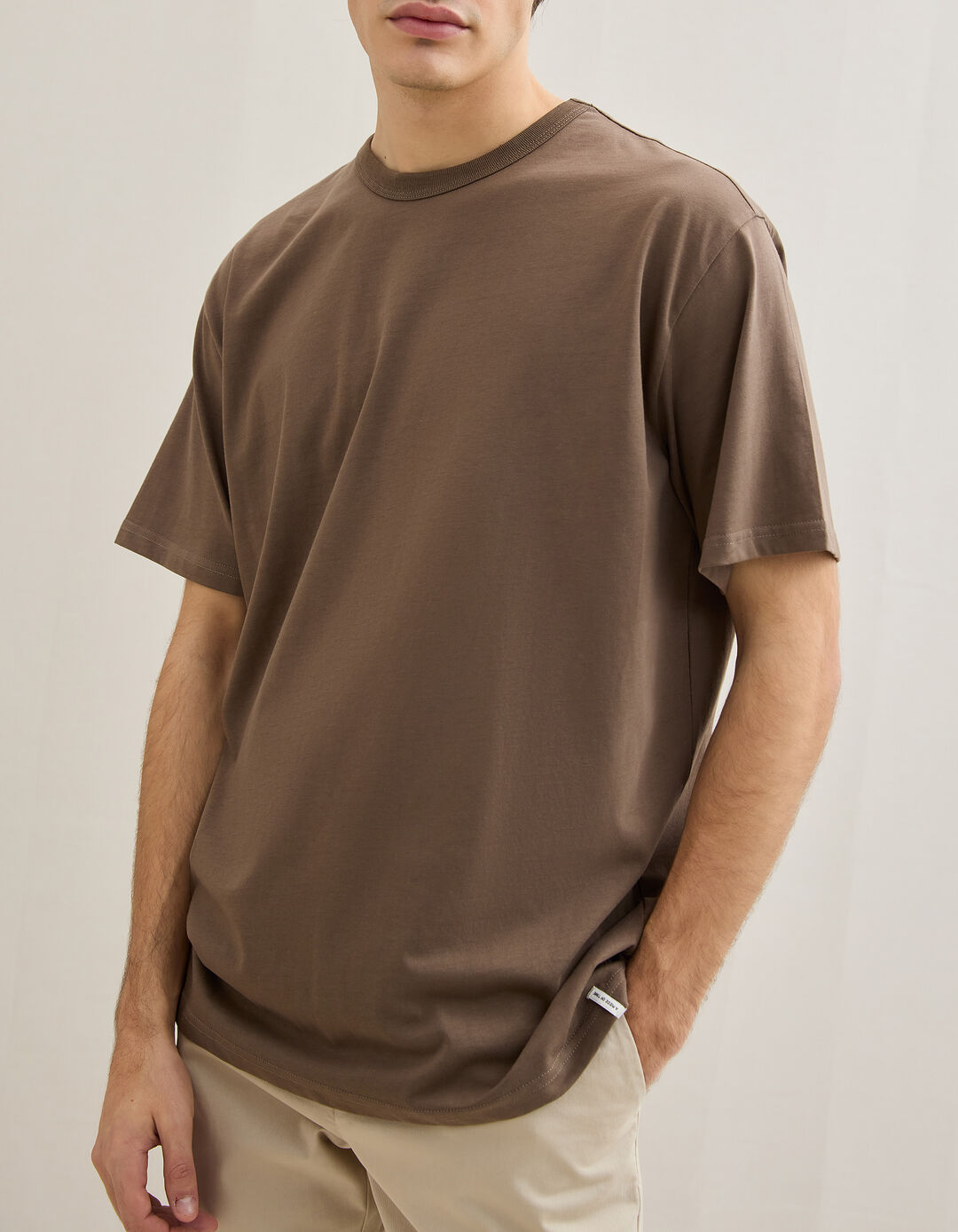 T-shirt Heavy Jersey, Homem, Castanho