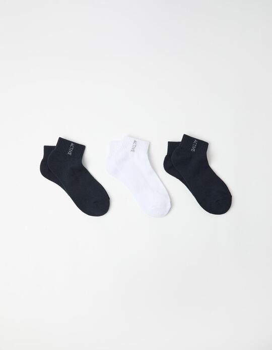 Comprar Online Pack 3 Pares de Meias Tornozelo, Homem, Multicor