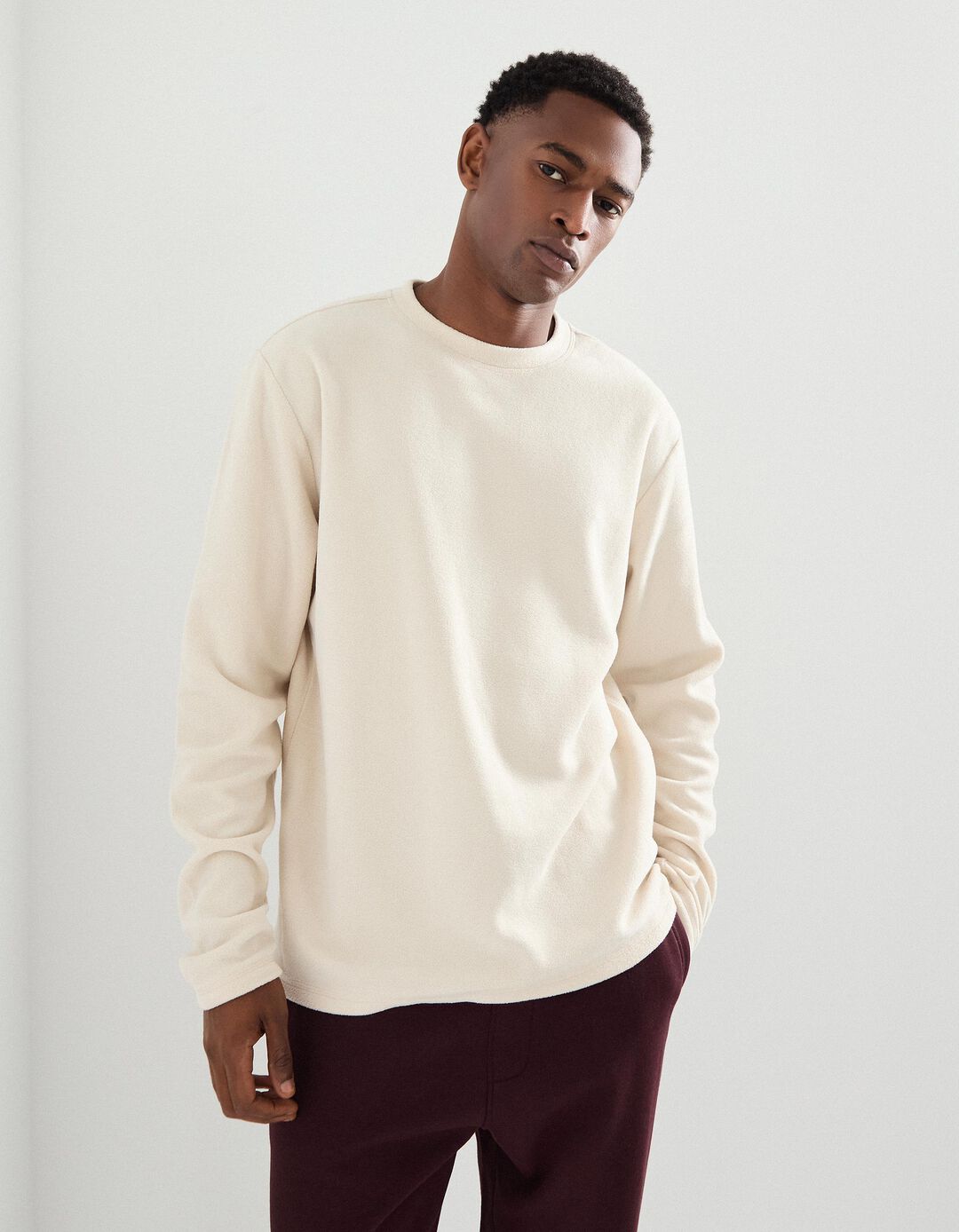 Camisola Polar, Homem, Bege