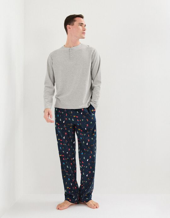 Comprar Online Pijama de Natal, Homem, Cinzento