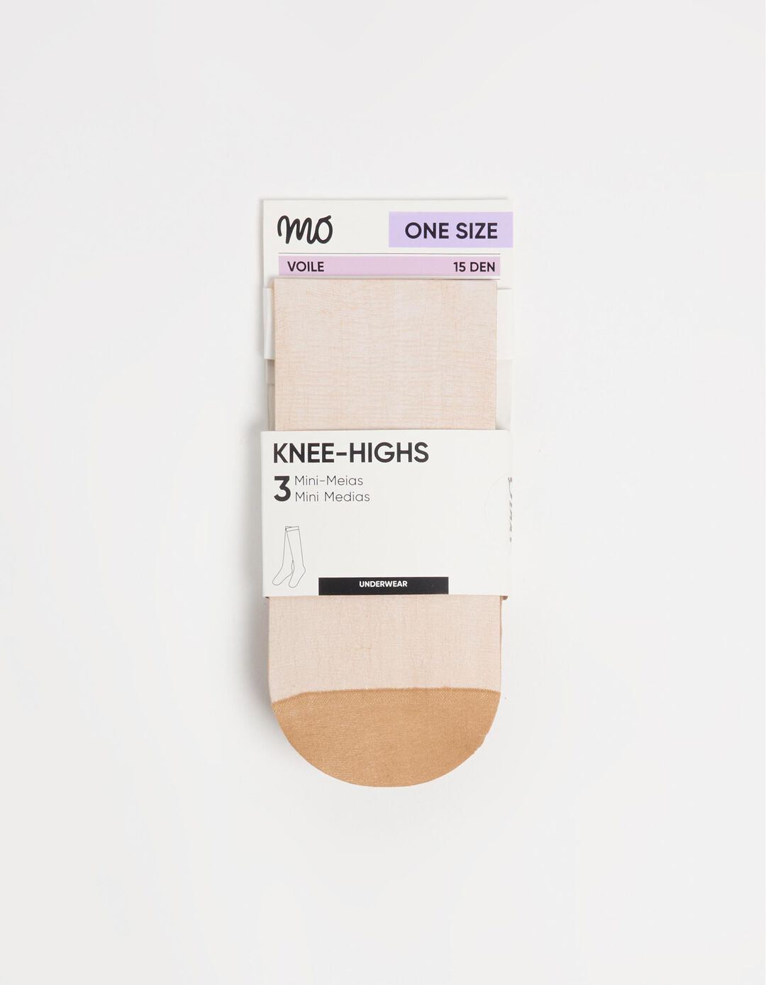 Pack 3 Pares de Mini-meias 15 DEN, Mulher, Bege