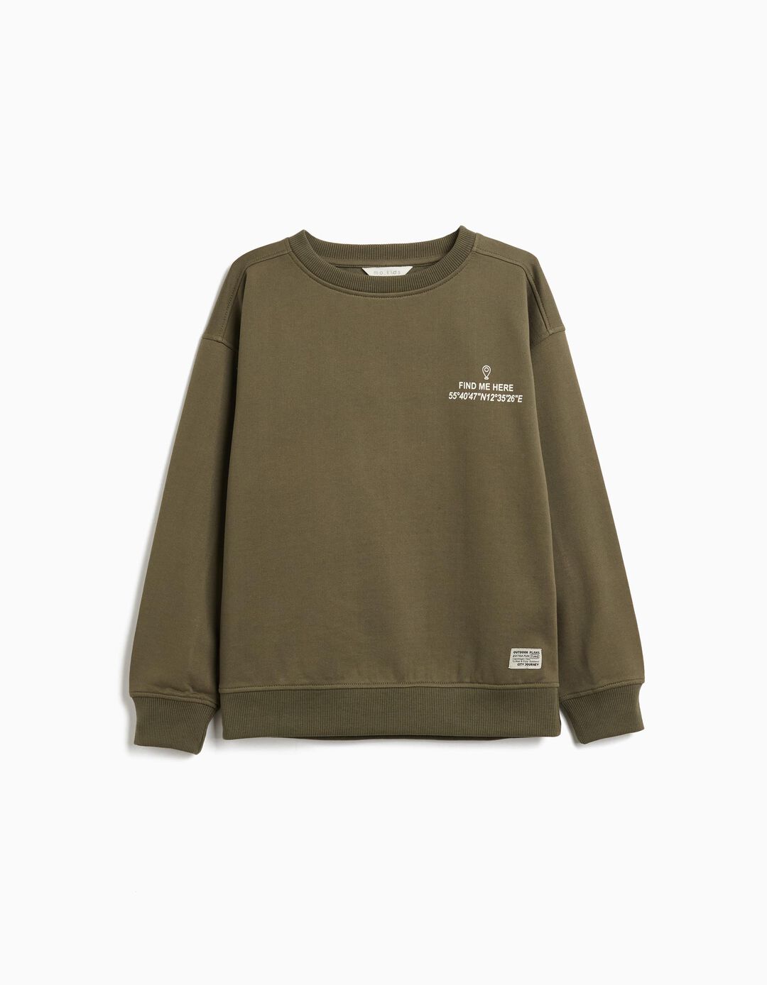 Sweatshirt de Felpa, Menino, Verde Escuro