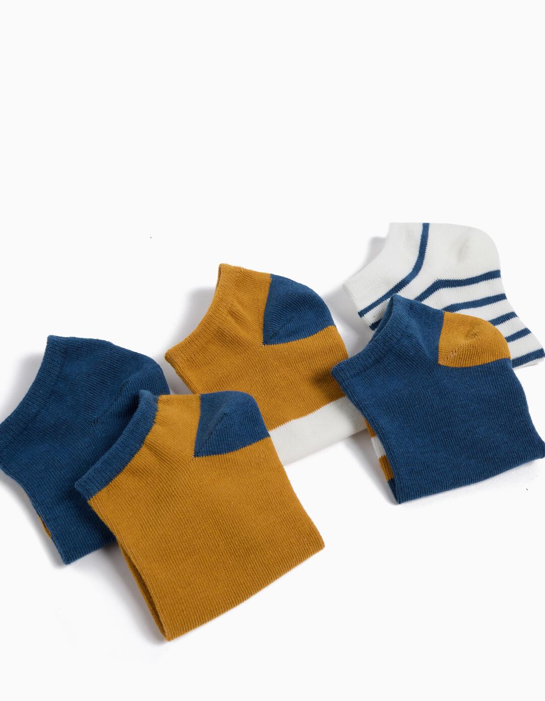 Pack 5 Pares de Meias Tornozelo, Menino, Multicor