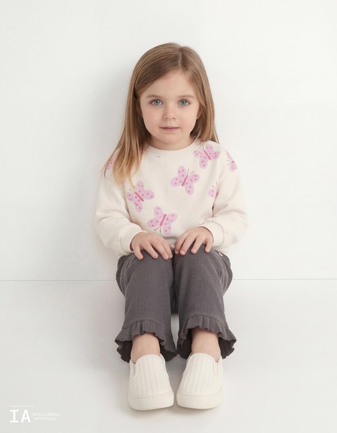 Cal&ccedil;as, Menina, Cinzento Escuro