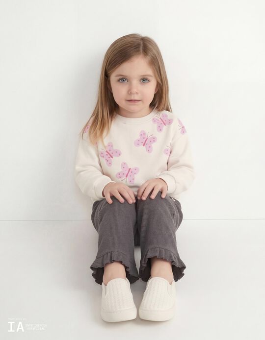 Comprar Online Cal&ccedil;as, Menina, Cinzento Escuro