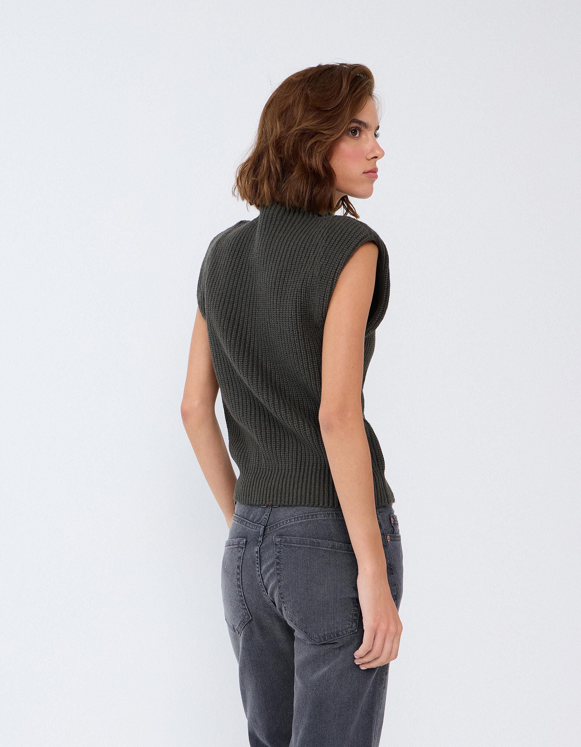 Comprar Online Colete De Malha, Mulher, Verde Escuro