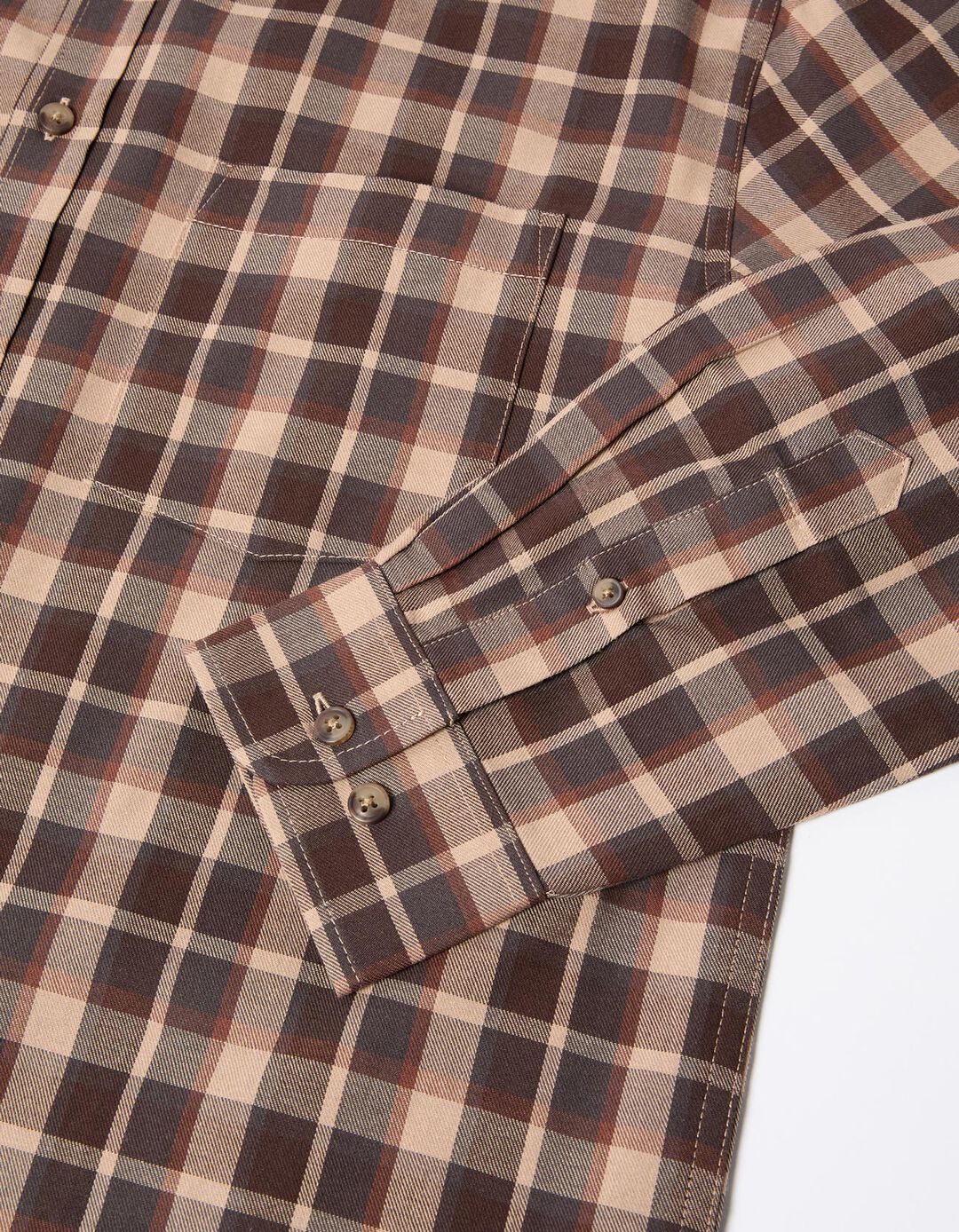Camisa de Xadrez, Homem, Castanho