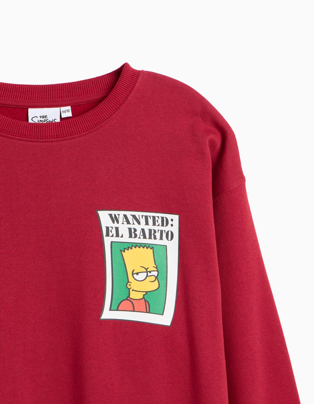 Sweatshirt Cardada 'Bart' Simpsons, Menino, Vermelho