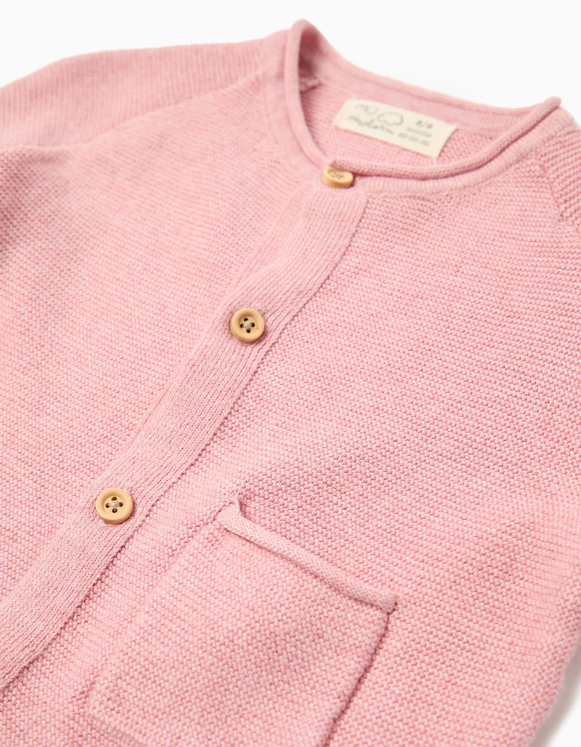 Comprar Online Casaco de Malha, Rec&eacute;m-Nascido, Rosa Claro