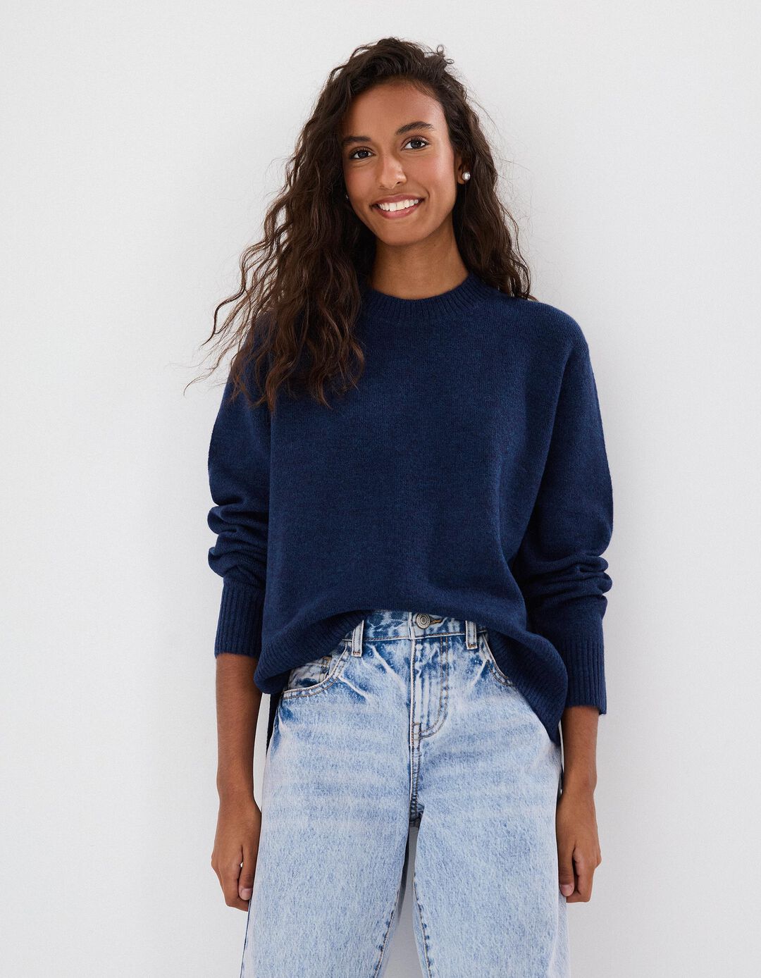 Camisola de Malha, Mulher, Azul