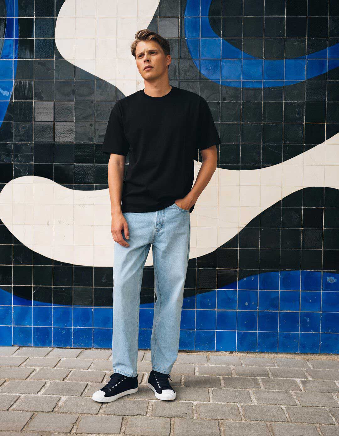 Comprar Online Cal&ccedil;as de Ganga 'Loose Fit', Homem, Azul Claro