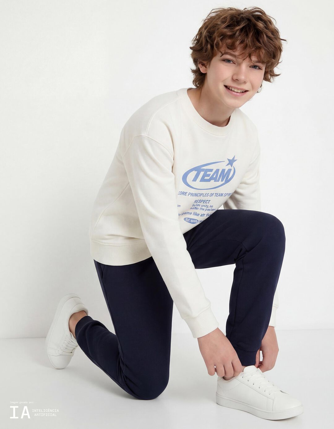 Conjunto de Jogging, Menino, Branco