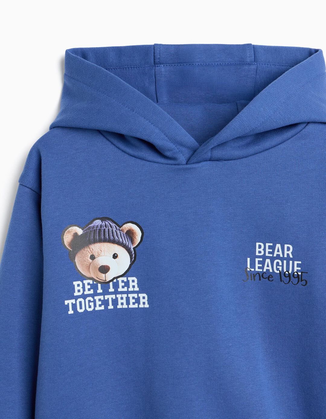 Sweatshirt Estampada Com Capuz, Menino, Azul