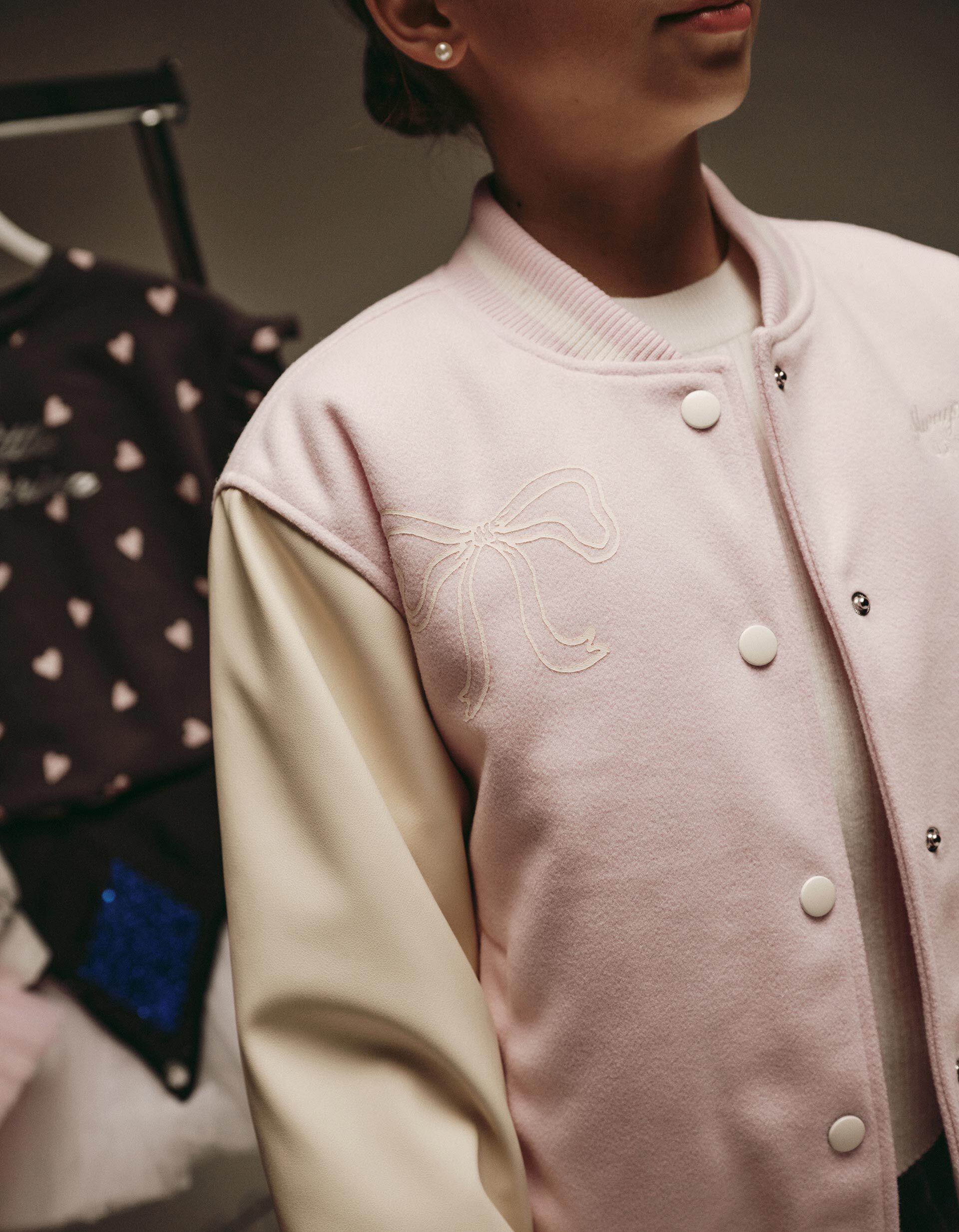 Comprar Online Casaco Bomber, Menina, Rosa Claro