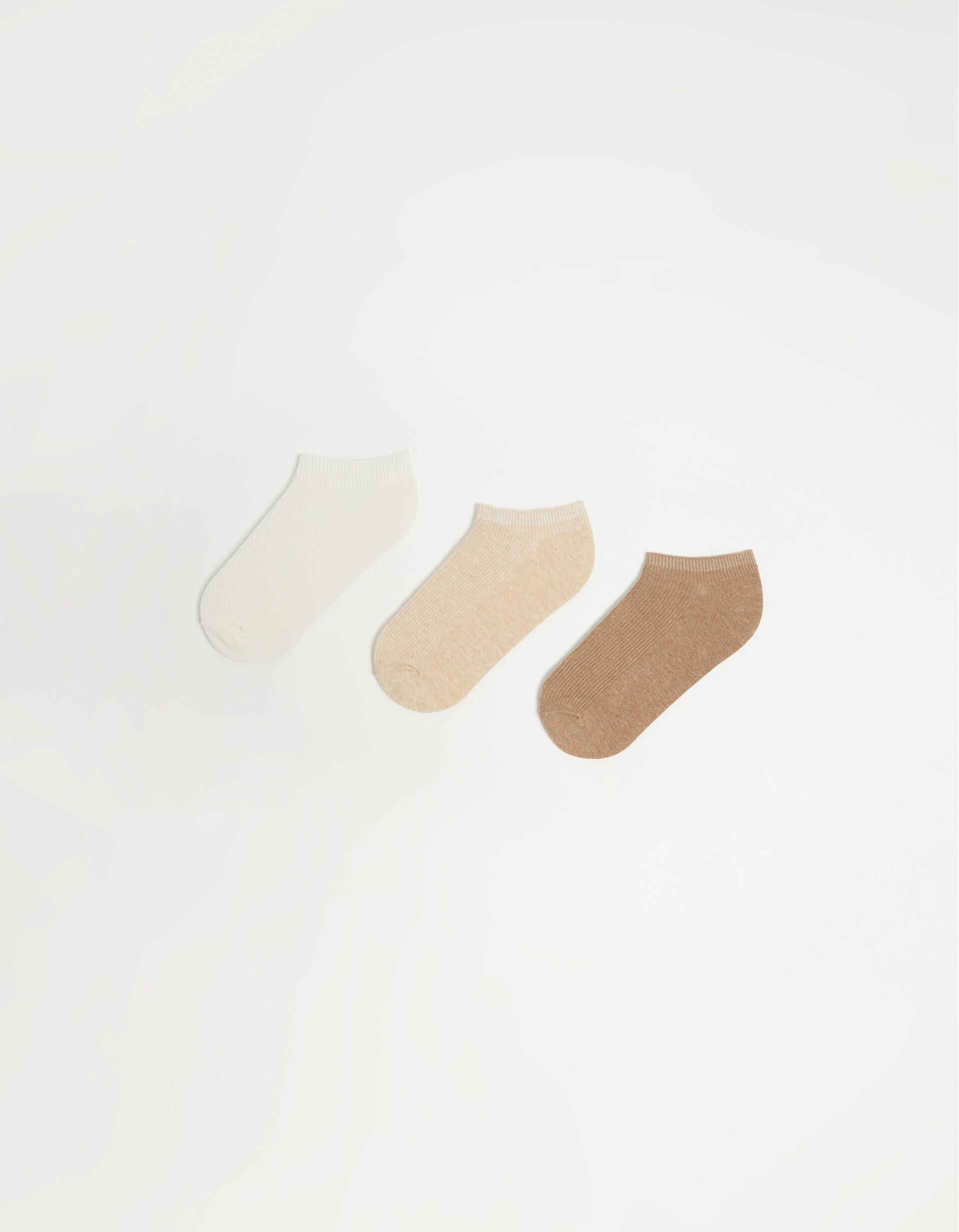 Comprar Online Pack 3 Pairs of Ankle Socks, Women, Beige