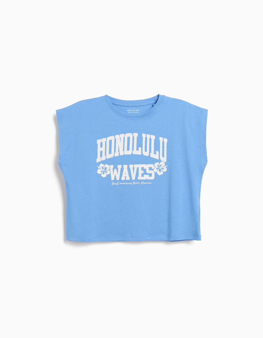 T-shirt sem Mangas, Menina, Azul