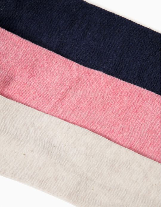 3 Collants de Malha para Rec&eacute;m-Nascida, Multicolor