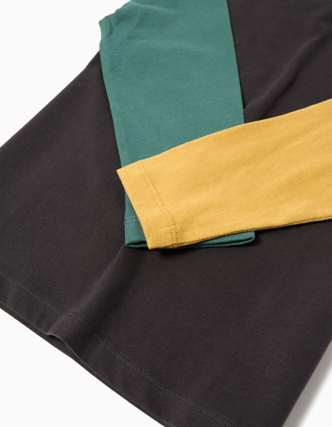 T-shirt Manga Comprida, Menino, Cinzento Escuro