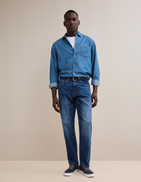 Comprar Online Camisa De Ganga, Homem, Azul 