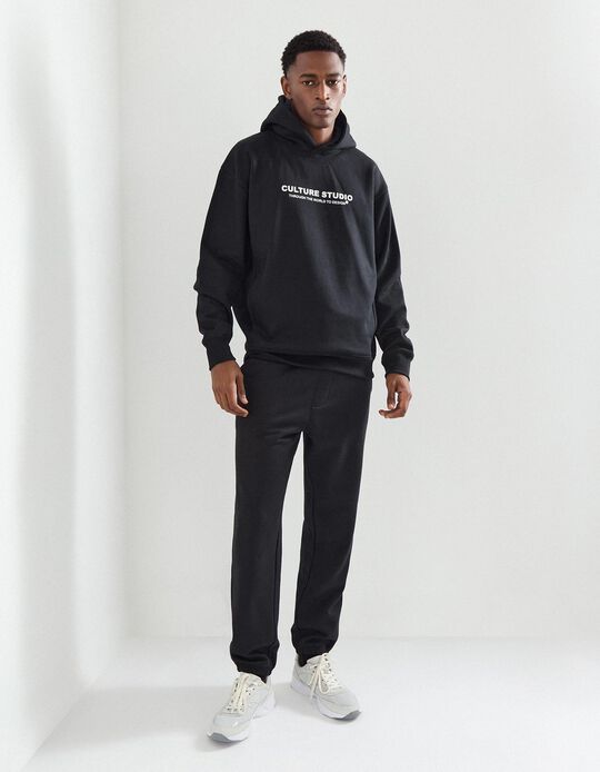 Comprar Online Calças Jogging de Felpa, Homem, Preto