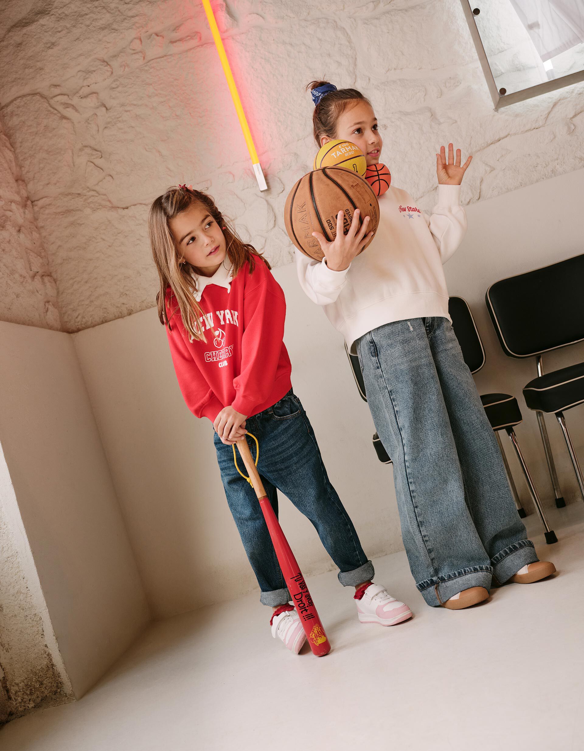 Comprar Online Cal&ccedil;as de Ganga 'Wide Leg', Menina, Azul 