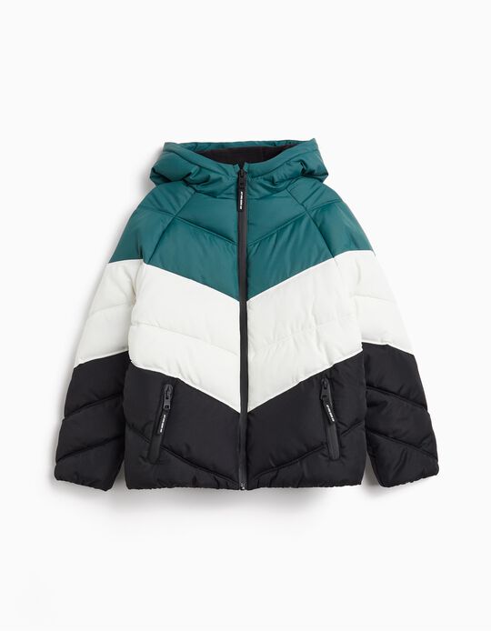 Comprar Online Casaco Acolchoado com Capuz, Menino, Verde Escuro