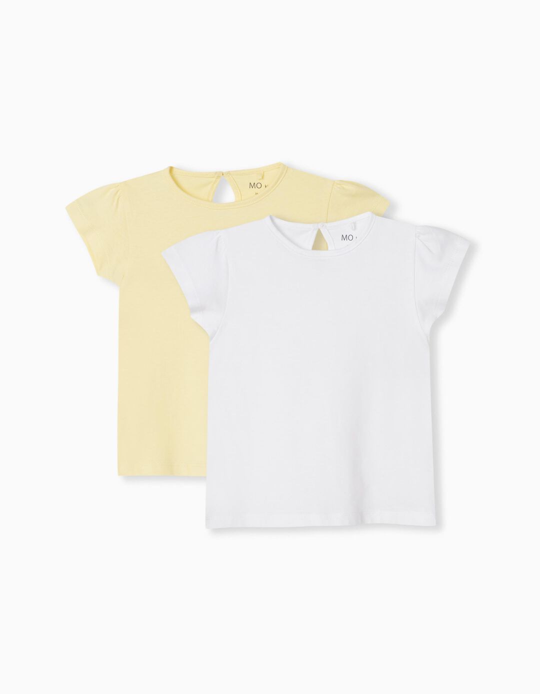 2 Basic Plain T-shirts Pack, Baby Girls, Multicolour
