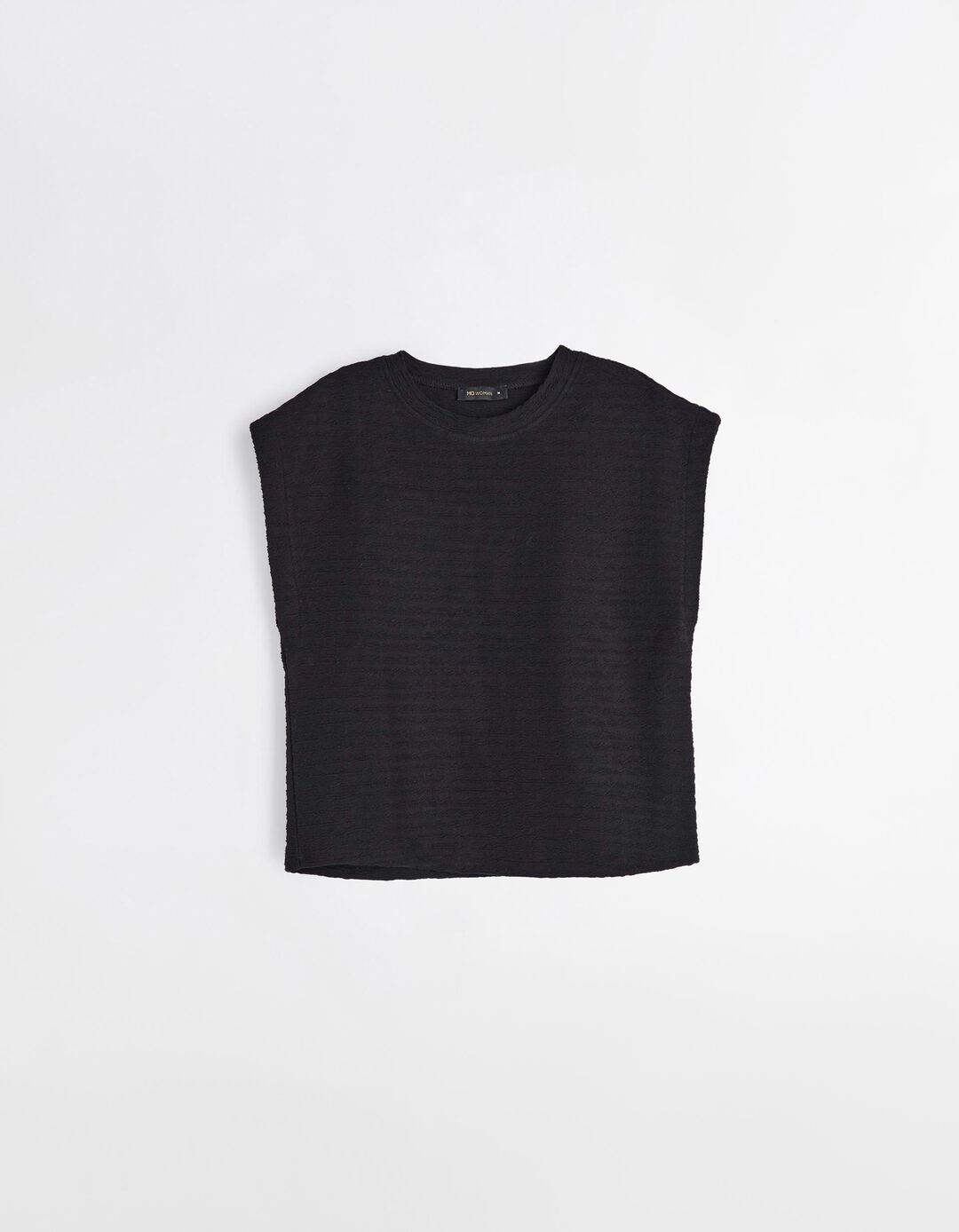 T-shirt sem Mangas, Mulher, Preto