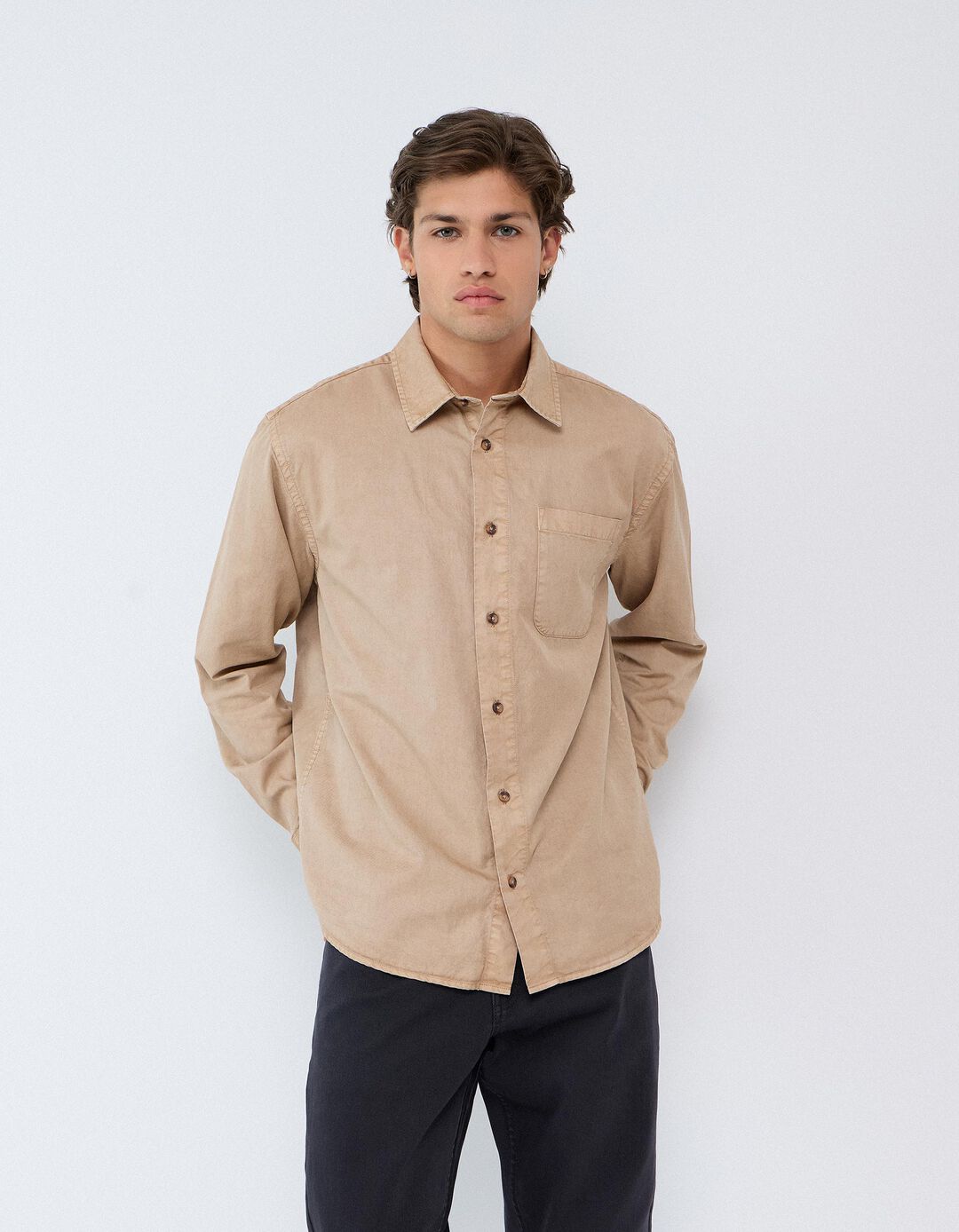 Camisa Liocel, Homem, Bege