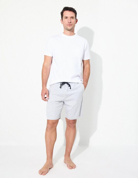 Comprar Online Calções Jersey, Homem, Cinzento Claro 