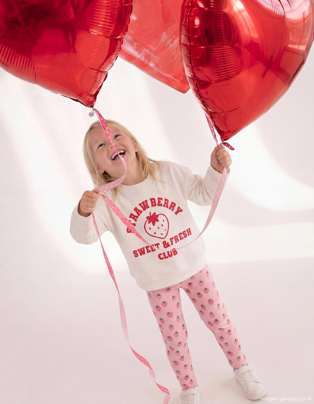 Sweatshirt de Felpa, Menina, Branco