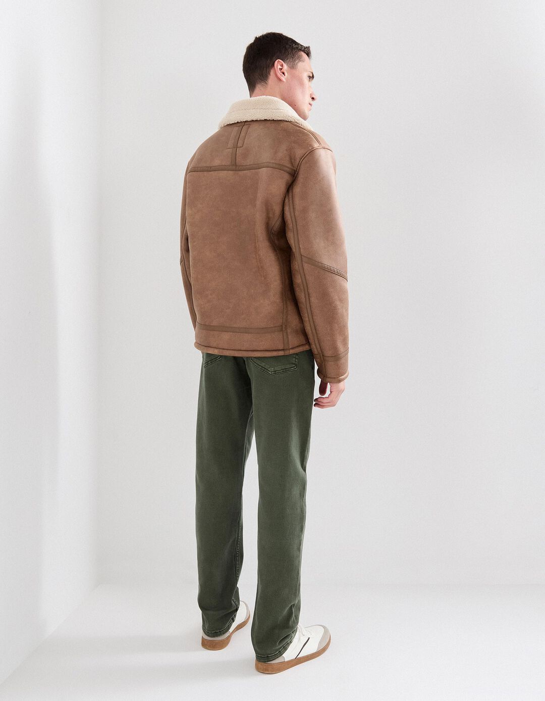 Cal&ccedil;as 'Slim Fit', Homem, Verde Escuro