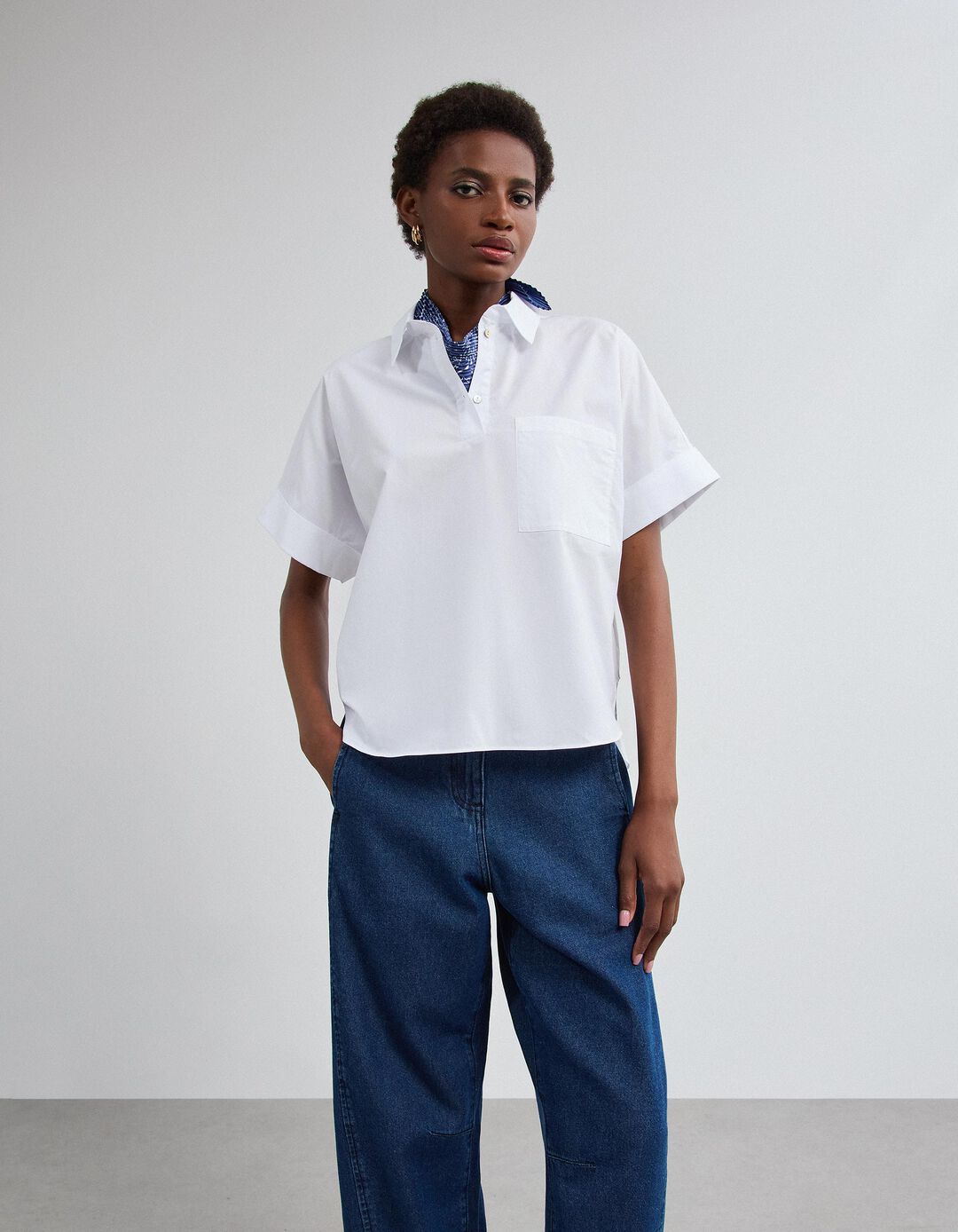 Camisa De Popelina, Mulher, Branco